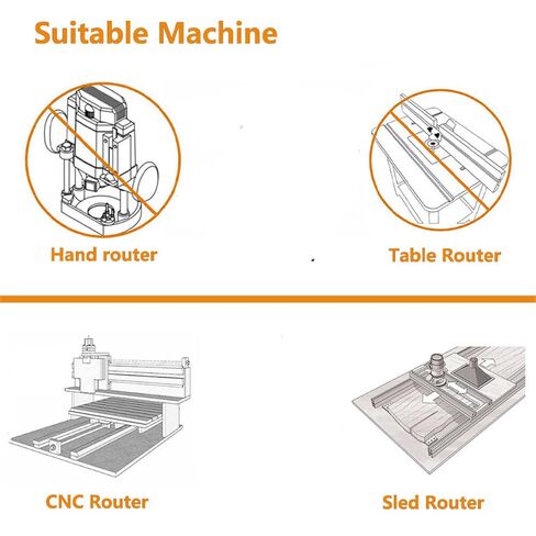 لقمة توجيه سطحية من Spoilboard 1/2 بوصة 12.7 مم ساق 63 مم قطر 4 أجنحة كربيد إدراج لقمة توجيه CNC لوح خشبي مسطح MDF أداة تشذيب الشق (اللون: أسود in Kuwait