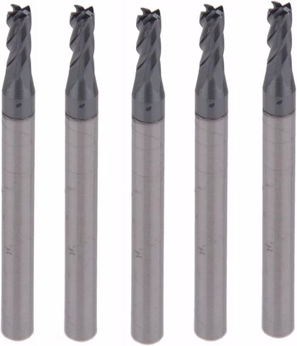 5Pcs End Mill Bits Set D3850 4 Flute End Mills Drill Bit Tool CNC Milling Cutter Bits for Milling of Kinds of Metal in Kuwait
