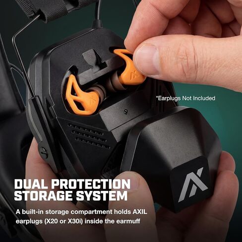أغطية أذن بلوتوث AXIL MX II PRO للعمل والصيد والرماية - أغطية أذن لتقليل الضوضاء مع تضخيم الصوت وضغط الصدمات، وأدوات التحكم في الصنبور - سماعات رأس بلوتوث لحماية السمع in Kuwait