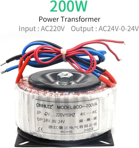 200W Toroidal Power Output Rated 200W 200VA Double AC24V Ring Copper AC220V for Amplifier in Saudi Arabia