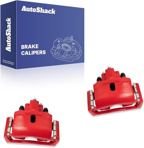 مجموعة الفرجار ذات الفرامل الحمراء الخلفية Autoshack مجموعة من التجميع 2 مع استبدال قوسين لعام 2002-2018 RAM 1500 2004-2009 Dodge Durango 2007-2009 Chrysler Aspen 4WD RWD DRIVER in Saudi Arabia