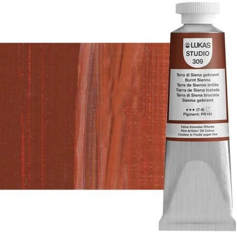 LUKAS Studio Professional Oil Color Paint High Pigment Professional Artist Paint - 37 ml Tube - Cyan Blue (Primary) in Saudi Arabia