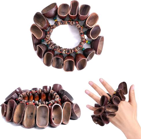 Seed Sound Bracelets and Anklets, Sound Healing Instruments, Kenari Shaker,African Instruments,Ideal for African Drum Accompaniment, Natural Percussion Instrument Accessories in Kuwait