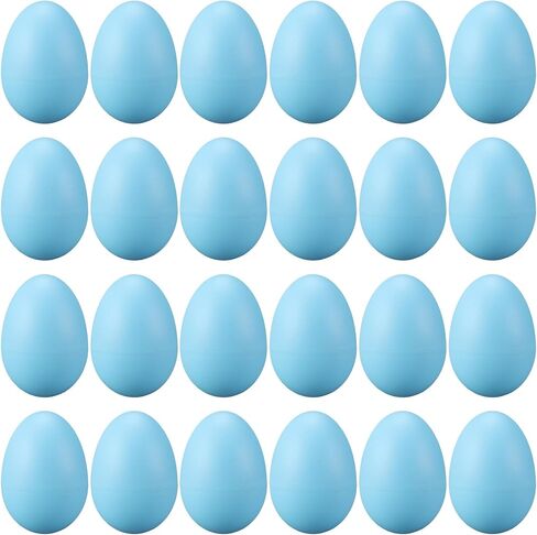 24 Pcs Orange Egg Shakers - Plastic Easter Egg Instruments Percussion Maracas Egg for Adult Early Education Toys for Learning DIY Painting (Orange) in Kuwait