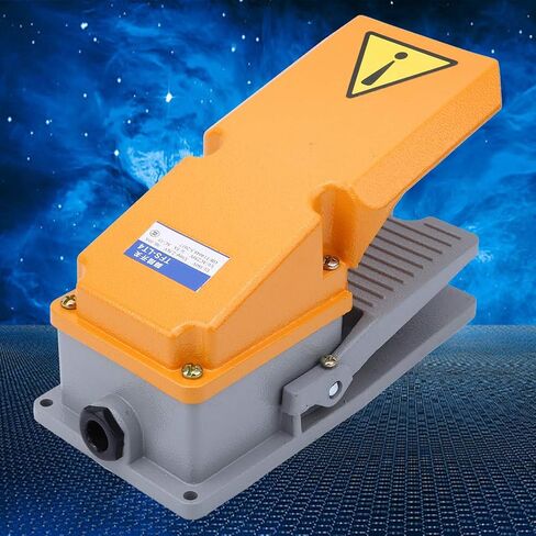 10A AC380V DC220V Foot Switch, Aluminum Shell Jog Pedal Power Controller, Momentary On/Off Foot Control Switch for Machine Tools, Industrial Equipment (4.1 x 7.8 x 3.8in / 104 x 198 x 97mm) in Saudi Arabia
