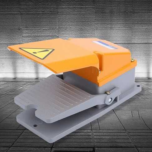 10A AC380V DC220V Foot Switch, Aluminum Shell Jog Pedal Power Controller, Momentary On/Off Foot Control Switch for Machine Tools, Industrial Equipment (4.1 x 7.8 x 3.8in / 104 x 198 x 97mm) in Saudi Arabia