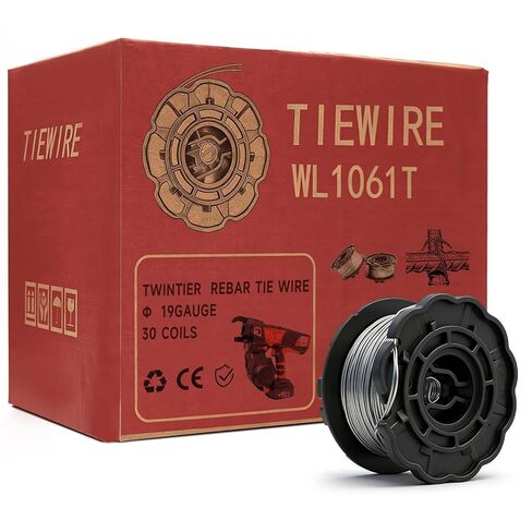 WL1061T سلك ربط حديد التسليح Twintier 19 مقياس الولايات المتحدة الأمريكية ربطة حديد التسليح العادية لفة سلك مزدوج - حزمة من 30 لفة in Kuwait