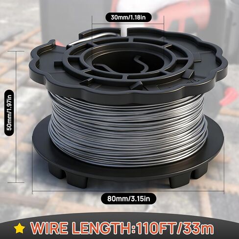 WL1061T سلك ربط حديد التسليح Twintier 19 مقياس الولايات المتحدة الأمريكية ربطة حديد التسليح العادية لفة سلك مزدوج - حزمة من 30 لفة in Kuwait