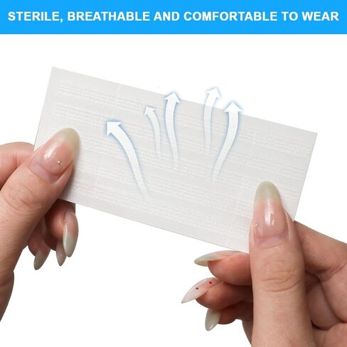 شرائط خياطة لإغلاق الجروح الجلدية، 50 شريط غرز سريعة معقمة للجروح والشقوق السطحية in Kuwait