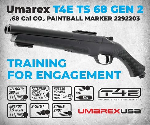 قلم تحديد كرات الطلاء Umarex T4E TS 68 GEN 2.68 Cal CO2 (2292203) in Saudi Arabia