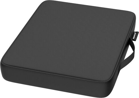Stadium Seat Cushions - Portable Bleacher Cushions, 2.56" Extra Thick, Waterproof Oxford Fabric, Lightweight Stadium Seat Pads for Sports Events, Office, Camping, Outdoor Bench - 2-Pack (Black) in Saudi Arabia
