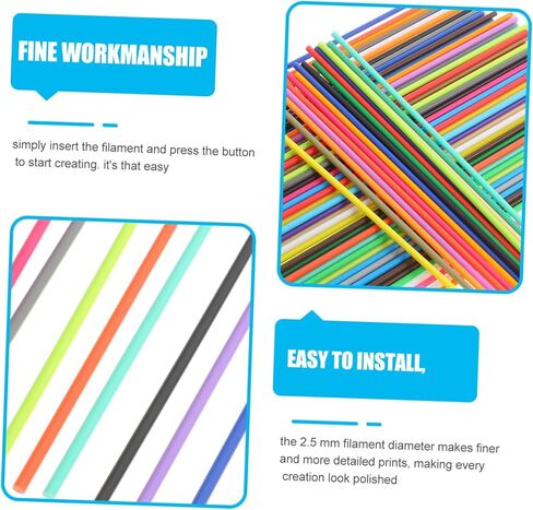 Zerodeko 160Pcs Colors Pcl Refills for Doodler Printing Pen Safe Creative Crafting for Drawing and Model Printing Lightweight and Portable Design in Kuwait