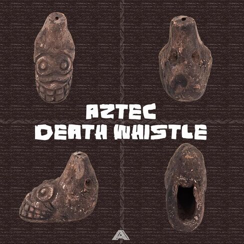 صافرة الموت الأزتيكية، أعلى صوت بشري أصلي يصرخ 125+ ديسيبل - سهل النفخ للهالوين وهواة الجمع (لون تيراكوتا) in Kuwait