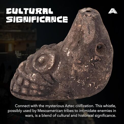 صافرة الموت الأزتيكية، أعلى صوت بشري أصلي يصرخ 125+ ديسيبل - سهل النفخ للهالوين وهواة الجمع (لون تيراكوتا) in Kuwait