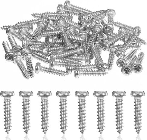 Tuning Key Screws, 50 Pack Tuning Peg, Bass Electric Guitar Tuning Pegs Screws, Guitar Tuner Mounting Screw, Machine Heads for Electric/Acoustic Guitar Bass (Chrome, 2 x 11mm) in Saudi Arabia