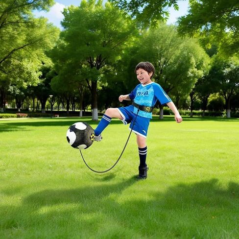 Soccer Volleyball Rugby Trainer Net, Solo Juggling & Ball Control Practice Aid, Adjustable Waist Strap for Youth & Adults in Saudi Arabia