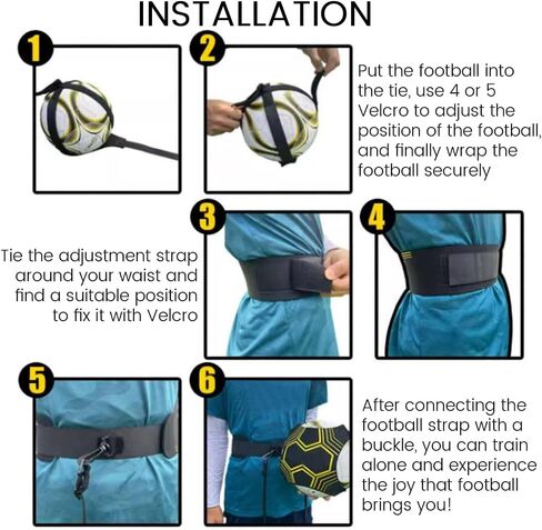 Soccer Training Strap, Adjustable Velcro Ball Control Trainer, Premium Fabric with Activity Buckle in Saudi Arabia