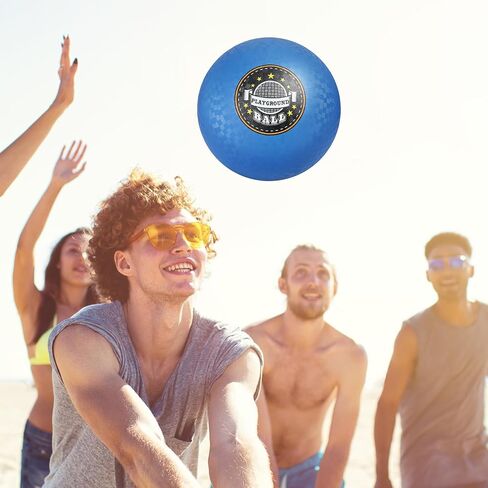 Jerify 12 Pack 8.5 Inch Playground Balls Rubber Sport Kickballs Bulk 6 Colors Inflatable Dodgeballs Bouncy Balls for Adults Indoors Outdoors Games Gym Exercise(Bright Colors) in Saudi Arabia