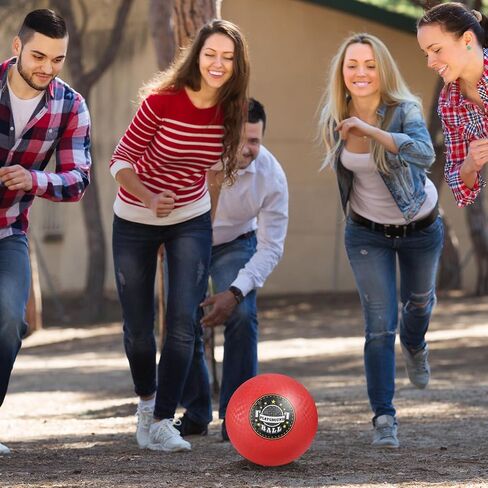 Jerify 12 Pack 8.5 Inch Playground Balls Rubber Sport Kickballs Bulk 6 Colors Inflatable Dodgeballs Bouncy Balls for Adults Indoors Outdoors Games Gym Exercise(Bright Colors) in Saudi Arabia