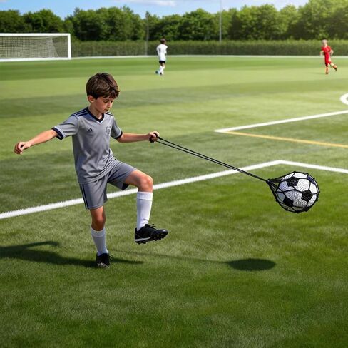 Soccer | Volleyball | Rugby Trainer, Football Kick Throw Solo Practice Training Aid Control Skills Adjustable Waist Belt for Kids Adults in Saudi Arabia