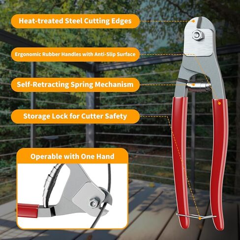 1/8 Stainless Steel Cable - Cable Railing Kit with Stainless Steel Wire and Cable Railing Hardware, Corrosion-Resistant Wire Rope for Marine/Outdoor/Construction Use 400FT in Saudi Arabia