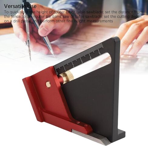 Woodworking Height Gauges Depth Measurement Tools, 1/2 Center Line Scriber Table Saw Height Gauges, Height Gauges Depth Measuring Ruler for Table Saw Router Drill Press in Saudi Arabia