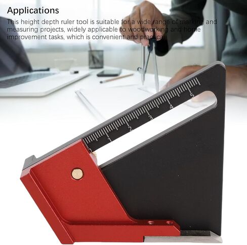 Woodworking Height Gauges Depth Measurement Tools, 1/2 Center Line Scriber Table Saw Height Gauges, Height Gauges Depth Measuring Ruler for Table Saw Router Drill Press in Saudi Arabia