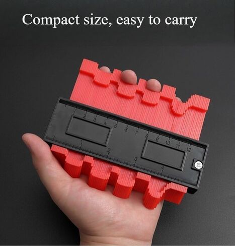 Contour Gauge (5 Inch) Profile Tool- Precisely Copy Irregular Shape Duplicator -Irregular Welding Woodworking Tracing - Must Have Tool for DIY Handyman, Construction (red) in Saudi Arabia