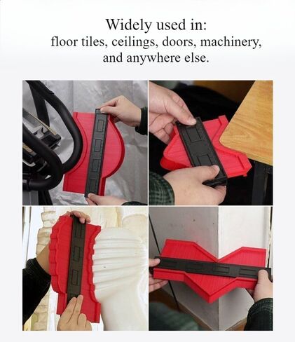 Contour Gauge (5 Inch) Profile Tool- Precisely Copy Irregular Shape Duplicator -Irregular Welding Woodworking Tracing - Must Have Tool for DIY Handyman, Construction (red) in Saudi Arabia