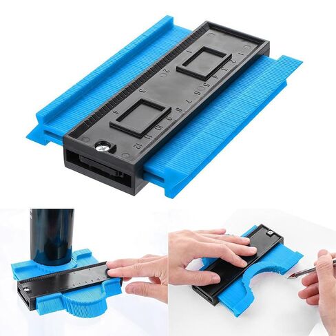 Contour Gauge (5 Inch) Profile Tool- Precisely Copy Irregular Shape Duplicator -Irregular Welding Woodworking Tracing - Must Have Tool for DIY Handyman, Construction (red) in Saudi Arabia