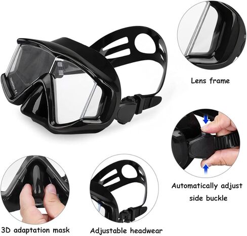 Diving Mask Snorkeling Gear Kids Adult Snorkel Mask Dive Goggles Silicone Swim Glasses with Nose Cover for Scuba Freediving Spearfishing in Saudi Arabia