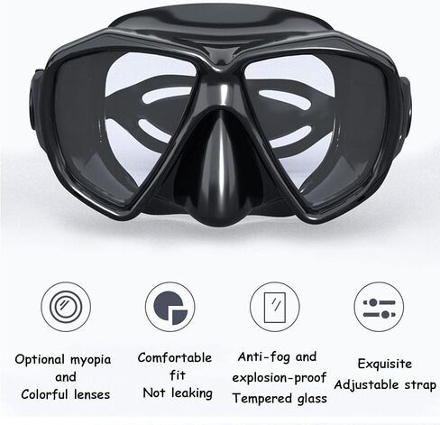Diving Mask Snorkeling Gear Kids Adult Snorkel Mask Dive Goggles Silicone Swim Glasses with Nose Cover for Scuba Freediving Spearfishing in Saudi Arabia