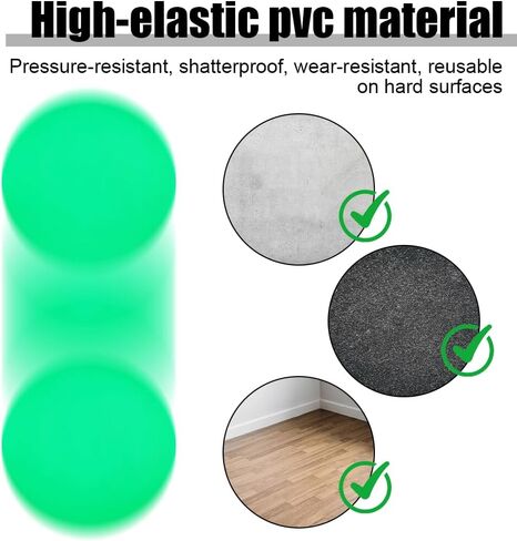 DONGKER Glow in The Dark Lacrosse Ball,6 PCS Luminous Night Sports Balls for Indoor Outdoor Sports Present in Saudi Arabia