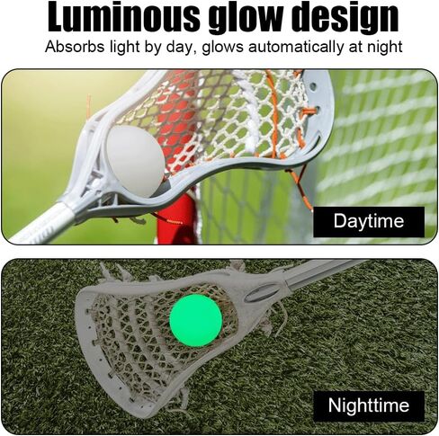 DONGKER Glow in The Dark Lacrosse Ball,6 PCS Luminous Night Sports Balls for Indoor Outdoor Sports Present in Saudi Arabia