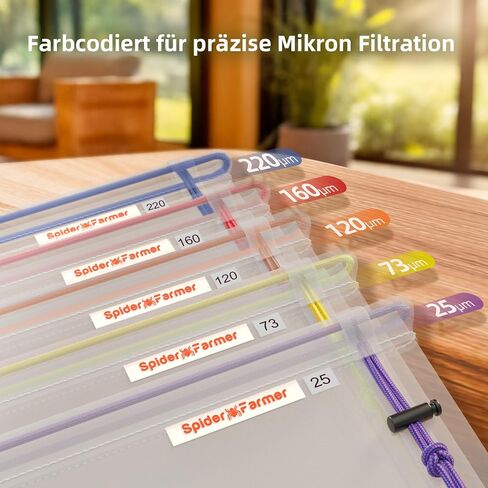 Spider Farmer 5-Pack All Mesh Filter Bags,5 Gallon Reusable Washable Mesh Bags with Filter Screen and Storage Pouch for Hydroponics,Gardening in Kuwait