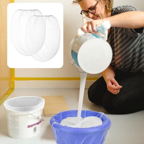 30 Pack 5 Gallon Paint Strainer Bags White Fine Mesh Paint Filters Bag Elastic Top Opening Bags Bucket Strainer for Painting Gardening in Saudi Arabia