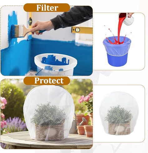 30 Pack 5 Gallon Paint Strainer Bags White Fine Mesh Paint Filters Bag Elastic Top Opening Bags Bucket Strainer for Painting Gardening in Saudi Arabia