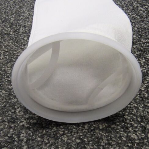 #2 Size 100 Micron Liquid Filter Bags, Polyester Felt with Polypropylene Ring, 7-1/16" x 32", 4.4 Sq Ft Surface Area, Fits Standard #2 Bag Filter Housings, Industrial Water & Fluid Filtration (10) in Saudi Arabia