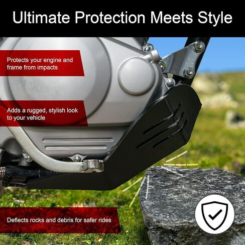 لوحة ألمنيوم من الألمنيوم متوافقة مع هوندا XR150L 2023-2025 (أسود) in Saudi Arabia