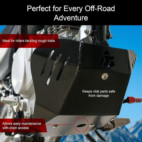 لوحة ألمنيوم من الألمنيوم متوافقة مع هوندا XR150L 2023-2025 (أسود) in Saudi Arabia