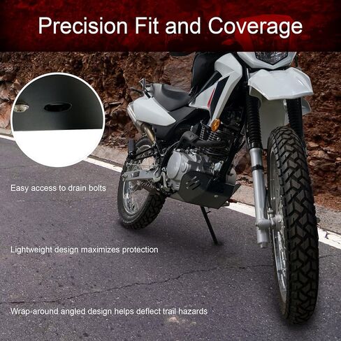 لوحة ألمنيوم من الألمنيوم متوافقة مع هوندا XR150L 2023-2025 (أسود) in Saudi Arabia