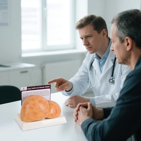 Silicone Alcoholic Fatty Liver Model, Pathological Liver Replica for Medical Training & Liver Disease Education in Kuwait