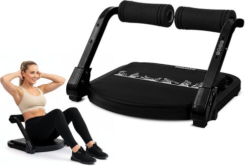 Squatz Ab Machine for Stomach Workout – Core & Sit-Up Exercise Equipment with 3 Resistance Levels for Home Gym, Adjustable Ab Trainer for Full-Body Workout with Automatic Rebound, 350 lbs Capacity in Saudi Arabia