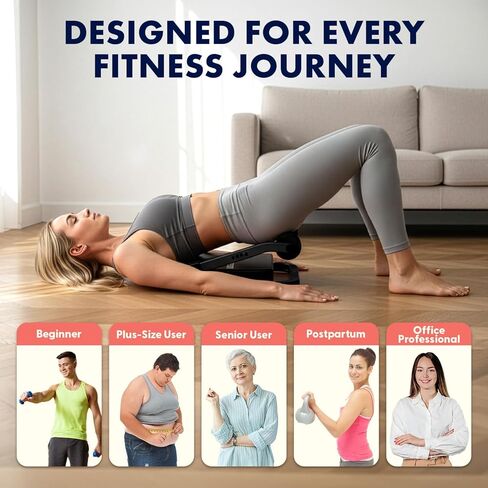 Squatz Ab Machine for Stomach Workout – Core & Sit-Up Exercise Equipment with 3 Resistance Levels for Home Gym, Adjustable Ab Trainer for Full-Body Workout with Automatic Rebound, 350 lbs Capacity in Saudi Arabia