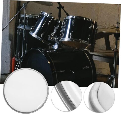 Kisangel Double Layer Drum Skin Translucent Snare Drum Replacement Film Easy to Clean for Drummers and Percussionists in Saudi Arabia