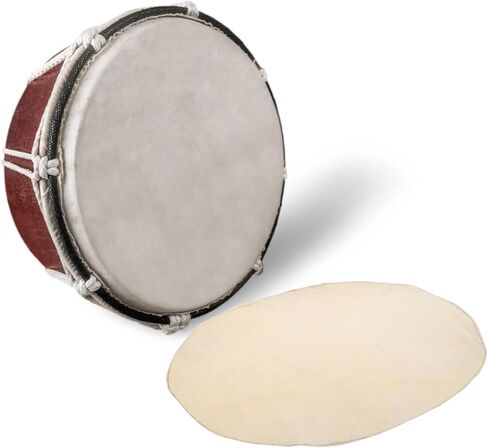 TOYANDONA Leather Drumheads Goat Skin Cover for African Drums Djembe Replacement Drum Heads Handmade in Saudi Arabia