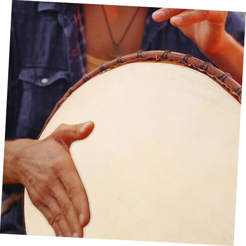 TOYANDONA Leather Drumheads Goat Skin Cover for African Drums Djembe Replacement Drum Heads Handmade in Saudi Arabia