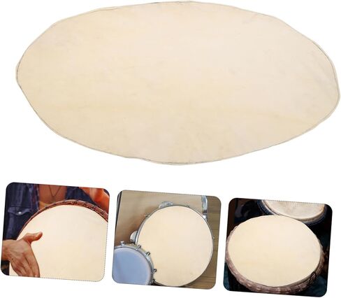 TOYANDONA Leather Drumheads Goat Skin Cover for African Drums Djembe Replacement Drum Heads Handmade in Saudi Arabia