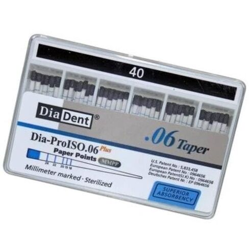 Diadent MP212-608 Dia-ProISO GT Paper Points .06 مقاوم للانسكاب #40 100/Bx in Kuwait