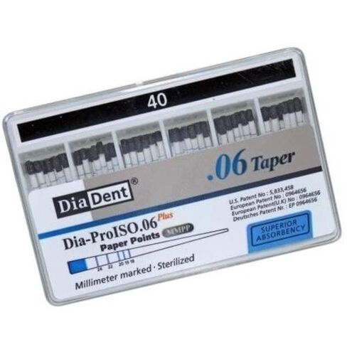 Diadent MP212-608 Dia-ProISO GT Paper Points .06 مقاوم للانسكاب #40 100/Bx in Kuwait